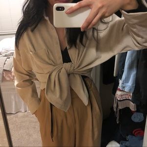 Zara corduroy oversized shirt